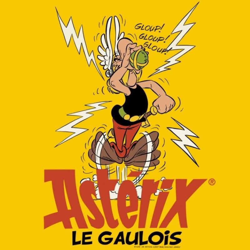 Asterix le gaulois drinking the magic potion