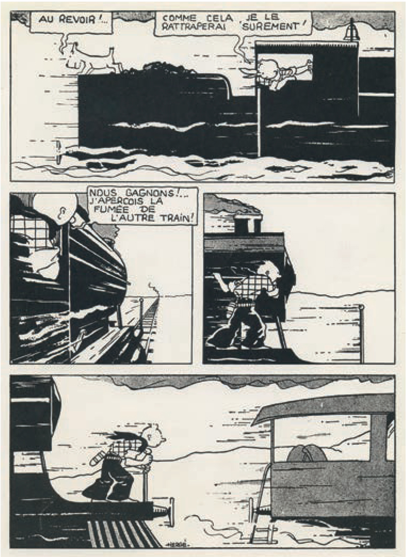 Hergé (1907-1983), plate from Tintin en Amérique, 1931-1932, published in the pages of Le Petit Vingtième